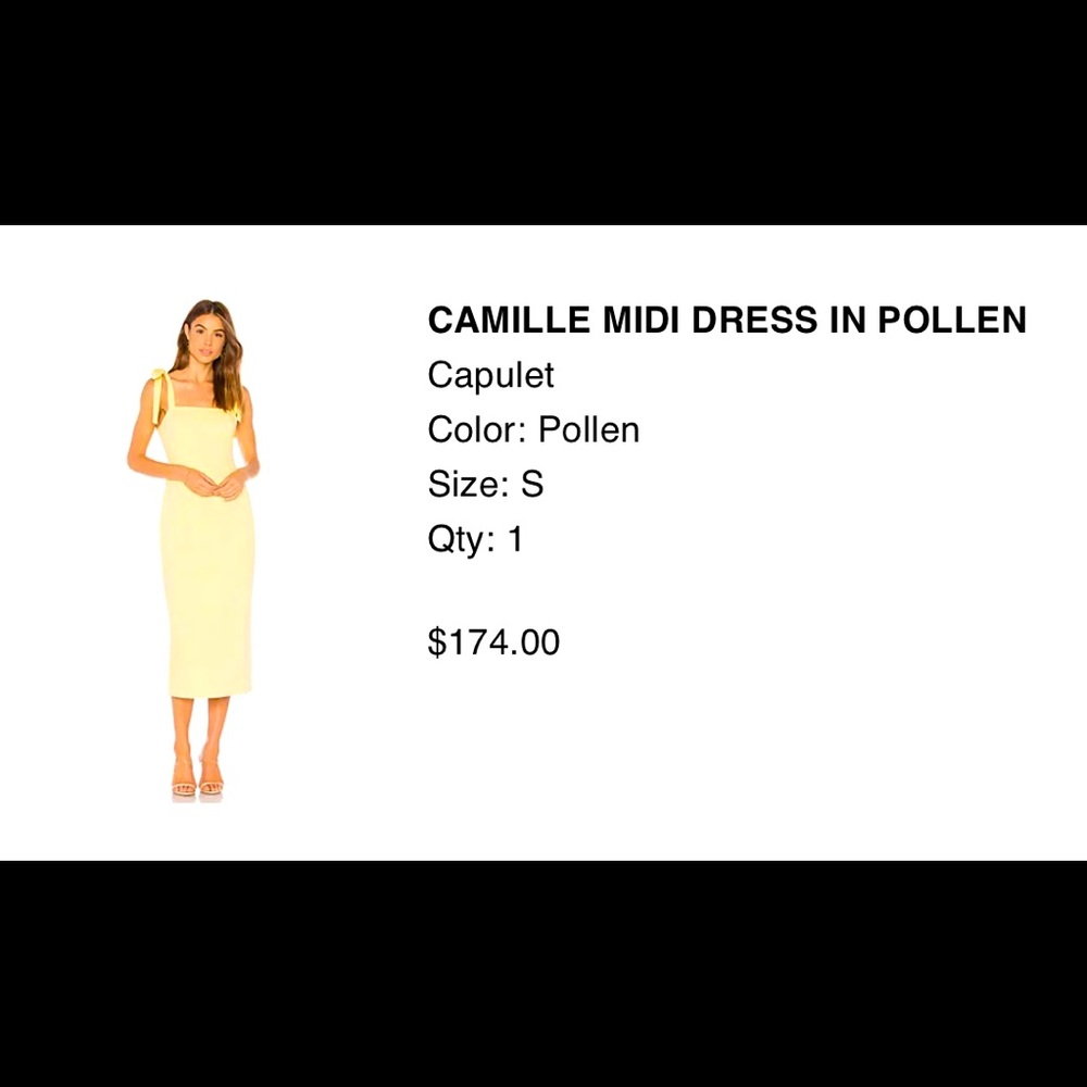 Yellow Capulet Midi Dress from Revolve